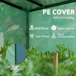 Outsunny Walk-in Portable Greenhouse Small Greenhouse for Outdoors with UV-resistant PE Cover, 6.6 ft x 2.5 ft x 5.6 ft Green - Image 5