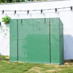 Outsunny Walk-in Portable Greenhouse Small Greenhouse for Outdoors with UV-resistant PE Cover, 6.6 ft x 2.5 ft x 5.6 ft Green - Image 8