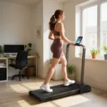 Soozier Foldable Walking Pad Treadmill 0.6-6.2 MPH with Incline LED Display and Remote Control - Image 2