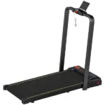 Soozier Foldable Walking Pad Treadmill 0.6-6.2 MPH with Incline LED Display and Remote Control