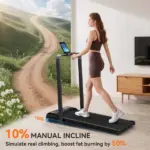 Soozier Foldable Walking Pad Treadmill 0.6-6.2 MPH with Incline LED Display and Remote Control - Image 5