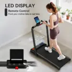 Soozier Foldable Walking Pad Treadmill 0.6-6.2 MPH with Incline LED Display and Remote Control - Image 7