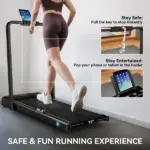 Soozier Foldable Walking Pad Treadmill 0.6-6.2 MPH with Incline LED Display and Remote Control - Image 8