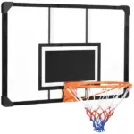 Soozier Wall Mounted Basketball Hoop Mini with 45'' x 29'' Shatter Proof Backboard Durable Rim for Indoor Outdoor