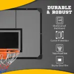 Soozier Wall Mounted Basketball Hoop Mini with 45'' x 29'' Shatter Proof Backboard Durable Rim for Indoor Outdoor - Image 5