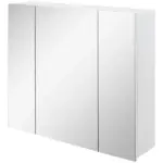 Kleankin Wall Mounted Mirror Cabinet, Bathroom Medicine Cabinet with Mirror, 3 Doors and Adjustable Shelves, White