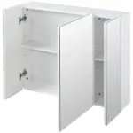 Kleankin Wall Mounted Mirror Cabinet, Bathroom Medicine Cabinet with Mirror, 3 Doors and Adjustable Shelves, White - Image 9