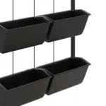 Outsunny Wall Planter with 6 Pots, 3-Tier Design, Black, for Flowers and Vegetables, Enhances Garden Space - Image 8
