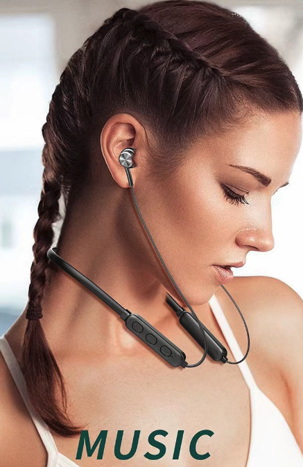 Bluetooth 5.0 Magnetic Neckband Sports Earbuds, IPX7