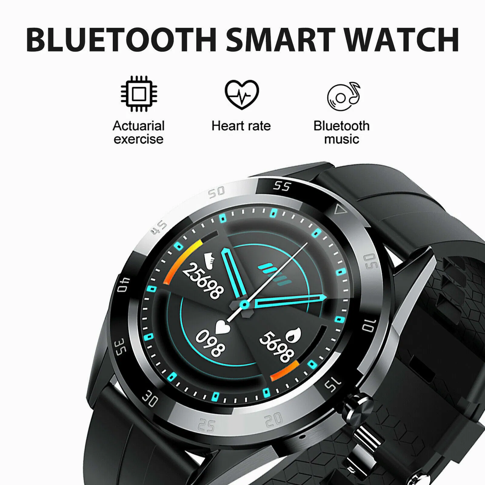 IP68 Bluetooth Smartwatch with Heart Rate Activity Sleep Tracking and Calling