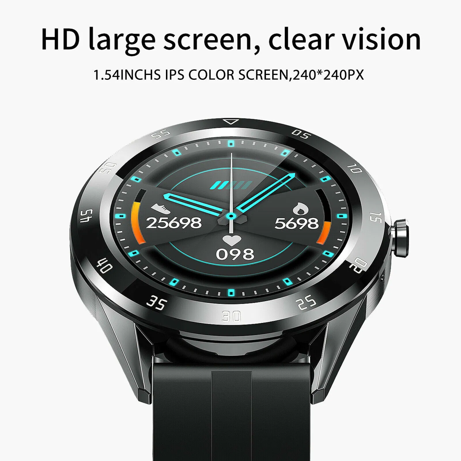 IP68 Bluetooth Smartwatch with Heart Rate Activity Sleep Tracking and Calling