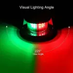 12V Red Green LED Bow Navigation Light for Boats and Pontoons, IP67 - Image 11