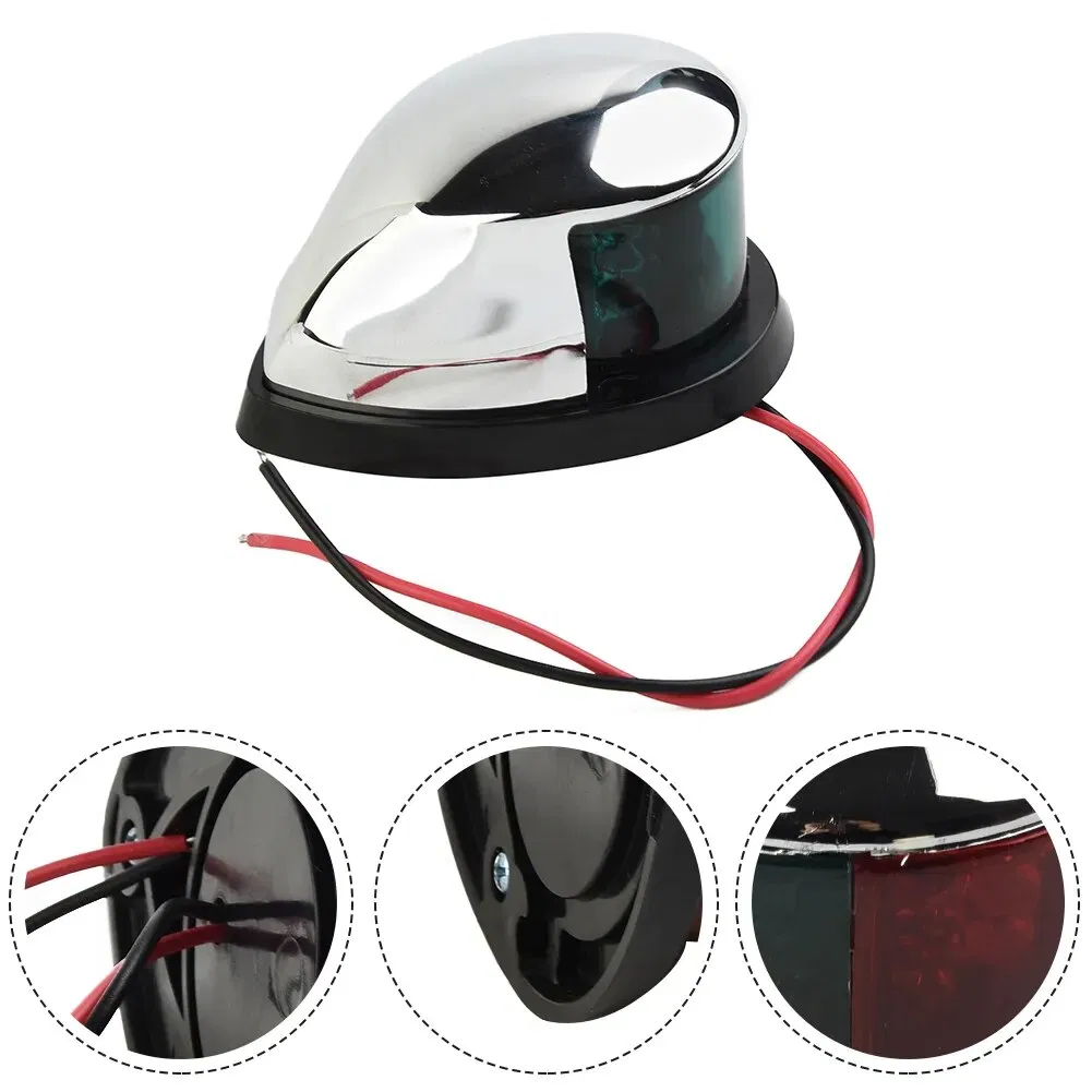 12V Red Green LED Bow Navigation Light for Boats and Pontoons, IP67