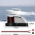 12V Red Green LED Bow Navigation Light for Boats and Pontoons, IP67 - Image 17