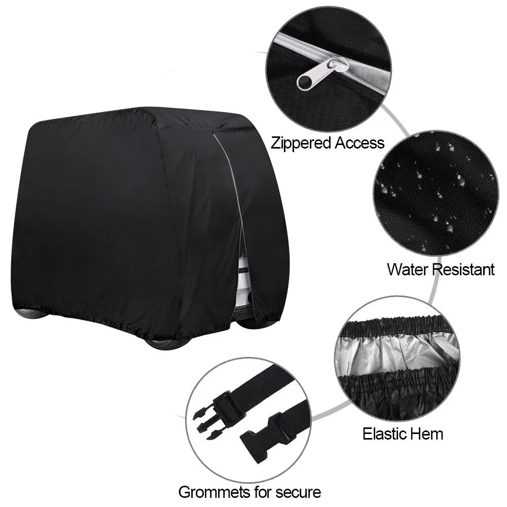 Waterproof 4 Passenger Golf Cart Cover for EZGO Club Car and Yamaha