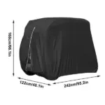 Waterproof 4 Passenger Golf Cart Cover for EZGO Club Car and Yamaha - Image 6