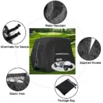 Waterproof 4 Passenger Golf Cart Cover for EZGO Club Car and Yamaha - Image 2