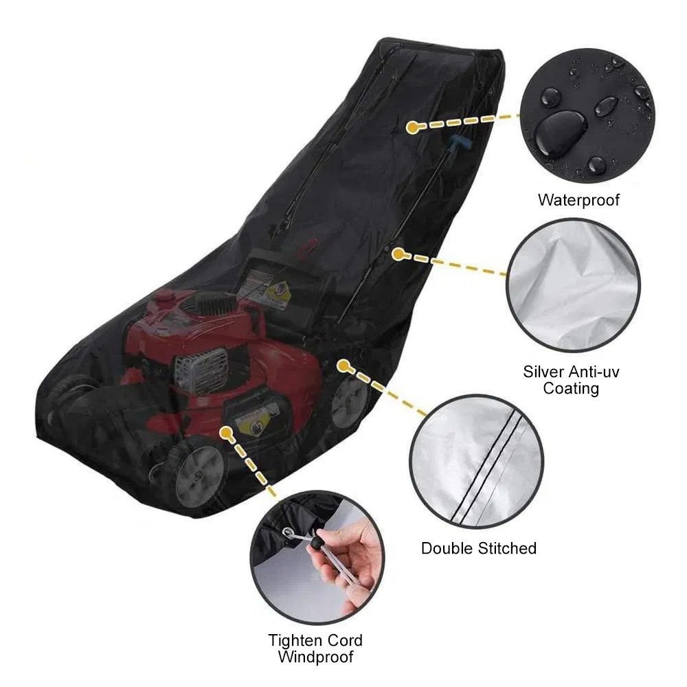 Waterproof Heavy Duty Lawn Mower Cover with UV Protection Universal Fit