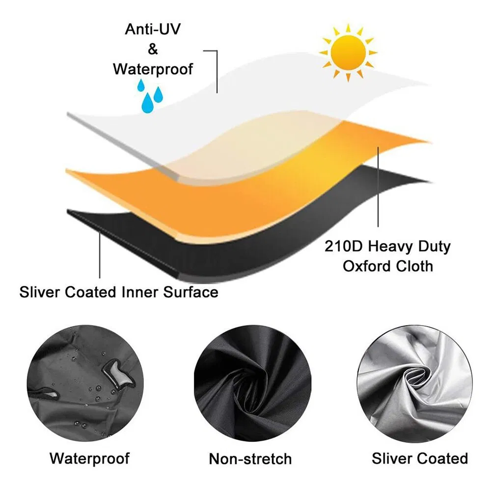 Waterproof Heavy Duty Lawn Mower Cover with UV Protection Universal Fit