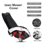 Waterproof Heavy Duty Lawn Mower Cover with UV Protection Universal Fit - Image 3
