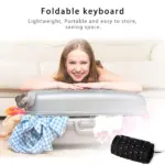 Foldable Silicone USB Keyboard Waterproof Dustproof Full Size - Image 15