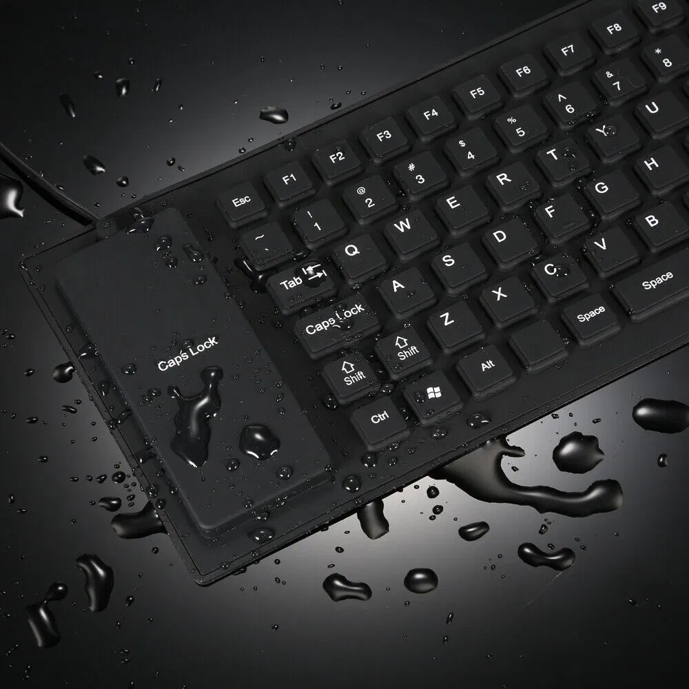 Foldable Silicone USB Keyboard Waterproof Dustproof Full Size