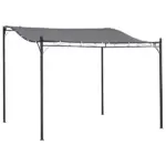 Outsunny Weatherproof Backyard Oasis: 10x10 Gray Gazebo Canopy Shelter with Patio Flair