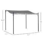 Outsunny Weatherproof Backyard Oasis: 10x10 Gray Gazebo Canopy Shelter with Patio Flair - Image 3