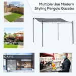 Outsunny Weatherproof Backyard Oasis: 10x10 Gray Gazebo Canopy Shelter with Patio Flair - Image 6