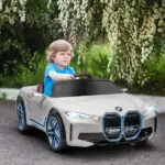 White 12V Electric Kids' Car, Remote Control, Suspension System, Safe Outdoor Play Ride-On - Image 2