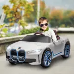 White 12V Electric Kids' Car, Remote Control, Suspension System, Safe Outdoor Play Ride-On - Image 10