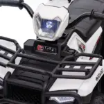 White 12V Kids ATV Electric Ride-On Car 4 Wheeler with Music LED Headlights for Children 3-5 Years - Image 9