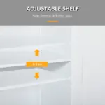 White Freestanding Bathroom Floor Cabinet with 2 Doors 2 Drawers Adjustable Shelf Storage Organizer Tower - Image 5