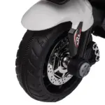 White Kids Electric Motorbike 6V Ride-On Motorcycle with Music Horn Headlights - Image 9