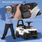 Kids Police Ride-On Push Car with Hidden Storage White Ages 18-60 Months - Image 4