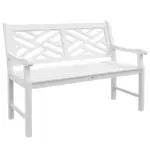Outsunny White Wooden Respite: 43.25" Outdoor Bench for Yard and Deck Relaxation - Image 11