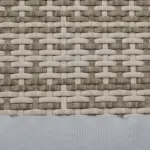 2 Person Wicker Adirondack Chair with Cushions and Footrests, Gray - Image 8