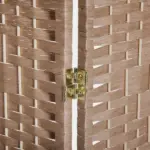 HOMCOM Wicker Room Divider 6' 3-Panel Freestanding Privacy Screen Folding Natural - Image 12