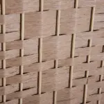 HOMCOM Wicker Room Divider 6' 3-Panel Freestanding Privacy Screen Folding Natural - Image 13