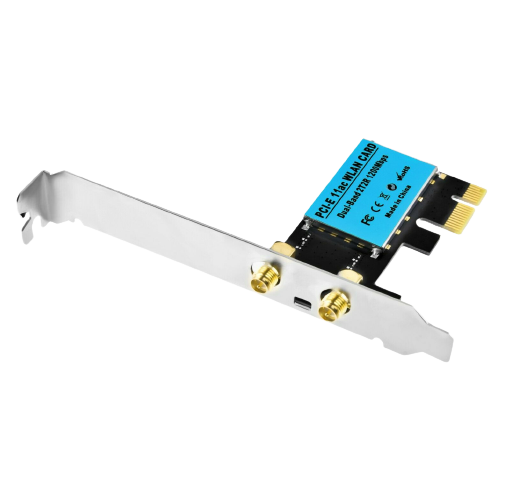 1200Mbps Dual Band PCIe WiFi Adapter 2.4GHz 5GHz with Dual Antennas