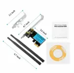 1200Mbps Dual Band PCIe WiFi Adapter 2.4GHz 5GHz with Dual Antennas - Image 2