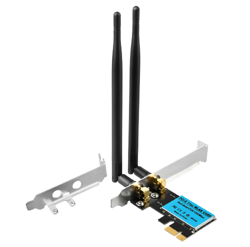 1200Mbps Dual Band PCIe WiFi Adapter 2.4GHz 5GHz with Dual Antennas