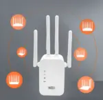 300Mbps WiFi Range Extender with 4 Antennas and WPS - Image 9