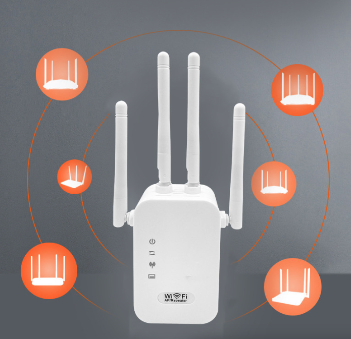 300Mbps WiFi Range Extender with 4 Antennas and WPS
