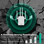 300Mbps WiFi Range Extender with 4 Antennas and WPS - Image 3