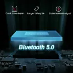 Bluetooth 5.0 Single Ear Headset with Microphone for Driving and Calls - Image 9