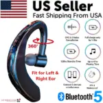 Bluetooth 5.0 Single Ear Headset with Microphone for Driving and Calls