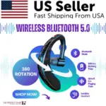 Bluetooth 5.0 Single Ear Headset with Microphone for Driving and Calls - Image 2