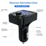 Bluetooth 5.0 Car FM Transmitter with Dual USB Charger and Hands Free Calling - Image 5
