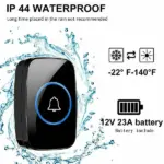 Wireless Plug-In Doorbell Kit with 1000ft Range, 38 Chimes and 5 Volume Levels - Image 5